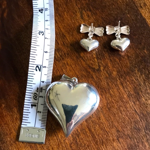 Sterling Silver Heart Set - Picture 3 of 3